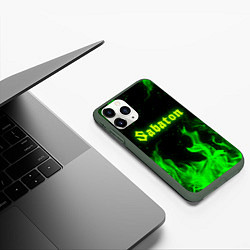 Чехол iPhone 11 Pro матовый SABATON, цвет: 3D-темно-зеленый — фото 2