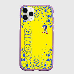 Чехол iPhone 11 Pro матовый Sonic, цвет: 3D-фиолетовый