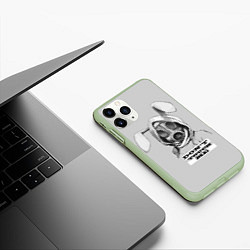 Чехол iPhone 11 Pro матовый Don't touch me, цвет: 3D-салатовый — фото 2