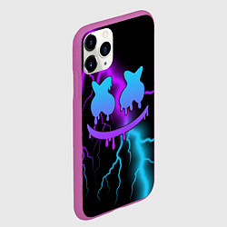 Чехол iPhone 11 Pro матовый Marshmello, цвет: 3D-фиолетовый — фото 2