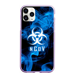 Чехол iPhone 11 Pro матовый NCoV, цвет: 3D-сиреневый