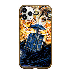 Чехол iPhone 11 Pro матовый Van Gogh Tardis