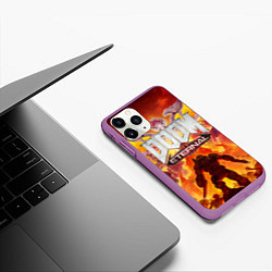 Чехол iPhone 11 Pro матовый DOOM Eternal, цвет: 3D-фиолетовый — фото 2