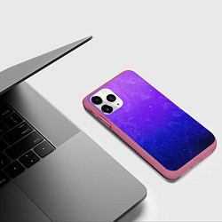Чехол iPhone 11 Pro матовый Звёздное небо, цвет: 3D-малиновый — фото 2