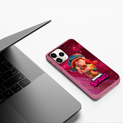 Чехол iPhone 11 Pro матовый Jessie brawl stars, цвет: 3D-малиновый — фото 2