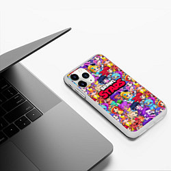 Чехол iPhone 11 Pro матовый BrawlStars Girls Oko, цвет: 3D-белый — фото 2