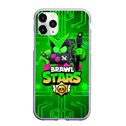 Чехол iPhone 11 Pro матовый Brawl Stars Virus 8-Bit, цвет: 3D-светло-сиреневый