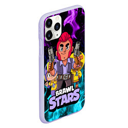 Чехол iPhone 11 Pro матовый BRAWL STARS COLT, цвет: 3D-светло-сиреневый — фото 2