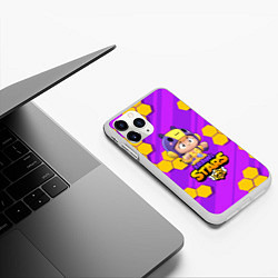 Чехол iPhone 11 Pro матовый Brawl Stars BEA, цвет: 3D-белый — фото 2