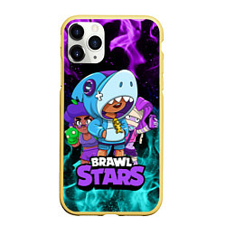 Чехол iPhone 11 Pro матовый BRAWL STARS LEON SHARK