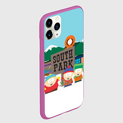 Чехол iPhone 11 Pro матовый Южный Парк, цвет: 3D-фиолетовый — фото 2