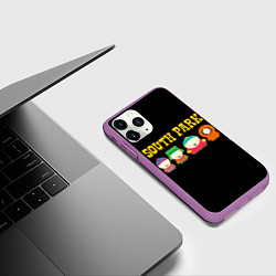 Чехол iPhone 11 Pro матовый South Park, цвет: 3D-фиолетовый — фото 2