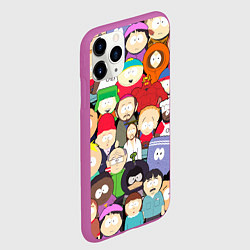 Чехол iPhone 11 Pro матовый South Park персонажи, цвет: 3D-фиолетовый — фото 2