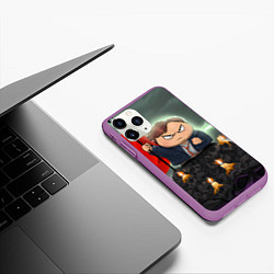 Чехол iPhone 11 Pro матовый Eric Cartman, цвет: 3D-фиолетовый — фото 2
