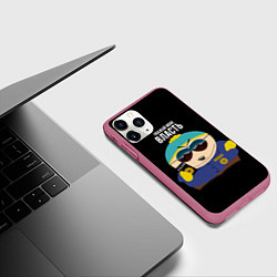 Чехол iPhone 11 Pro матовый South Park Картман полицейский, цвет: 3D-малиновый — фото 2