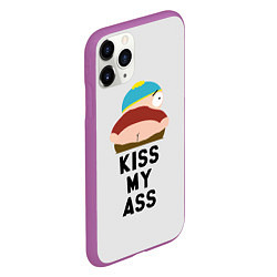 Чехол iPhone 11 Pro матовый Kiss My Ass, цвет: 3D-фиолетовый — фото 2