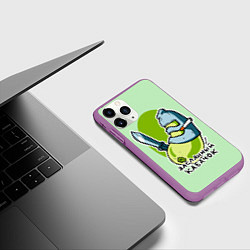Чехол iPhone 11 Pro матовый Засланный кабачок, цвет: 3D-фиолетовый — фото 2