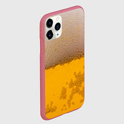 Чехол iPhone 11 Pro матовый Пиво, цвет: 3D-малиновый — фото 2