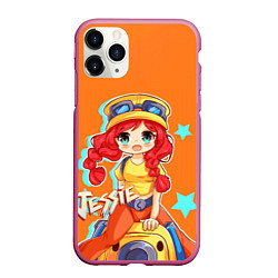 Чехол iPhone 11 Pro матовый JESSIE, цвет: 3D-малиновый