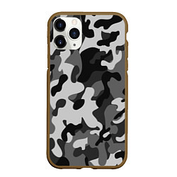Чехол iPhone 11 Pro матовый ГОРОДСКОЙ КАМУФЛЯЖ, цвет: 3D-коричневый