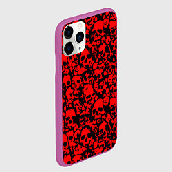 Чехол iPhone 11 Pro матовый ЧЕРЕПА, цвет: 3D-фиолетовый — фото 2