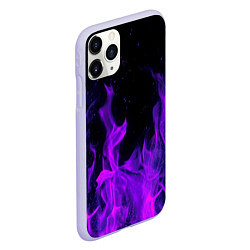 Чехол iPhone 11 Pro матовый ФИОЛЕТОВЫЙ ОГОНЬ, цвет: 3D-светло-сиреневый — фото 2