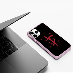 Чехол iPhone 11 Pro матовый Doom Mark of the Doom Slayer, цвет: 3D-розовый — фото 2