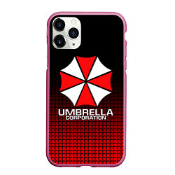 Чехол iPhone 11 Pro матовый UMBRELLA CORP, цвет: 3D-малиновый