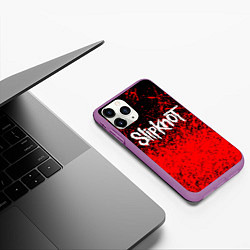 Чехол iPhone 11 Pro матовый SLIPKNOT, цвет: 3D-фиолетовый — фото 2