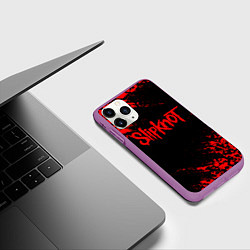 Чехол iPhone 11 Pro матовый SLIPKNOT, цвет: 3D-фиолетовый — фото 2