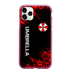 Чехол iPhone 11 Pro матовый UMBRELLA CORP, цвет: 3D-малиновый