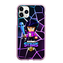 Чехол iPhone 11 Pro матовый BRAWL STARS BIBI, цвет: 3D-розовый