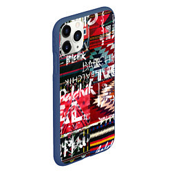 Чехол iPhone 11 Pro матовый Balchik pattern, цвет: 3D-тёмно-синий — фото 2