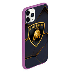 Чехол iPhone 11 Pro матовый Lamborghini, цвет: 3D-фиолетовый — фото 2