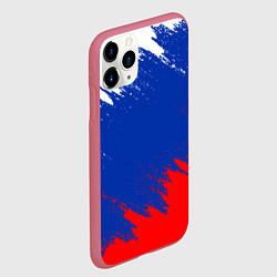 Чехол iPhone 11 Pro матовый РОССИЯ ТРИКОЛОР, цвет: 3D-малиновый — фото 2
