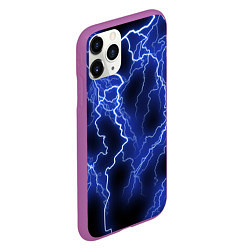 Чехол iPhone 11 Pro матовый МОЛНИЯ NEON, цвет: 3D-фиолетовый — фото 2