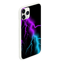 Чехол iPhone 11 Pro матовый МОЛНИЯ NEON, цвет: 3D-белый — фото 2