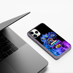 Чехол iPhone 11 Pro матовый BRAWL STARS LEON, цвет: 3D-серый — фото 2