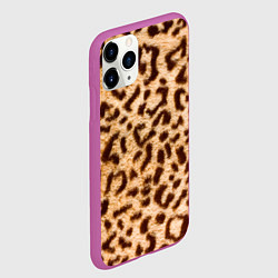 Чехол iPhone 11 Pro матовый Леопард, цвет: 3D-фиолетовый — фото 2