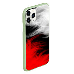 Чехол iPhone 11 Pro матовый ПЕРЬЯ, цвет: 3D-салатовый — фото 2