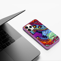 Чехол iPhone 11 Pro матовый HYPERBEAST, цвет: 3D-фиолетовый — фото 2