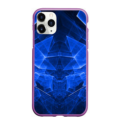 Чехол iPhone 11 Pro матовый СИНЯЯ БРОНЯ, цвет: 3D-фиолетовый