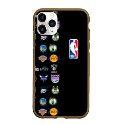 Чехол iPhone 11 Pro матовый NBA Team Logos 2