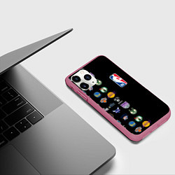 Чехол iPhone 11 Pro матовый NBA Team Logos 2, цвет: 3D-малиновый — фото 2
