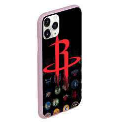 Чехол iPhone 11 Pro матовый Houston Rockets 2, цвет: 3D-розовый — фото 2