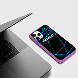 Чехол iPhone 11 Pro матовый Detroit:Become Human, цвет: 3D-фиолетовый — фото 2