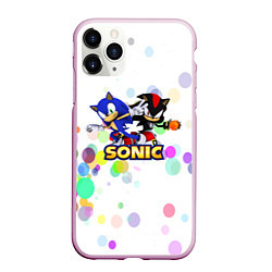 Чехол iPhone 11 Pro матовый SONIC, цвет: 3D-розовый