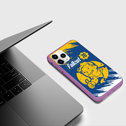 Чехол iPhone 11 Pro матовый FALLOUT76, цвет: 3D-фиолетовый — фото 2