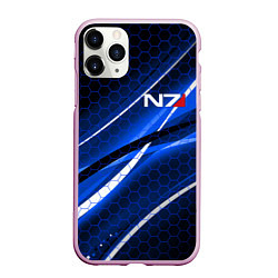 Чехол iPhone 11 Pro матовый MASS EFFECT N7, цвет: 3D-розовый