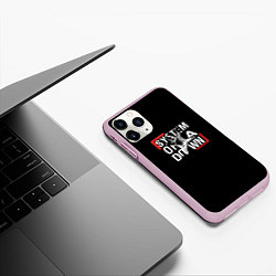Чехол iPhone 11 Pro матовый System of a Down, цвет: 3D-розовый — фото 2